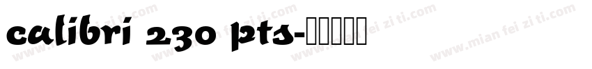 calibri 230 pts字体转换
